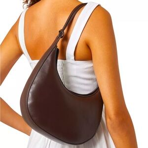 Reformation Medium Rosetta bag brown leather
